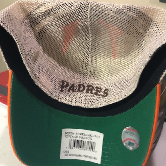 San Diego Padres MLB Cooperstown Vintage Orange Closer Mesh SnapBack Cap Hat SD - Picture 2 of 5